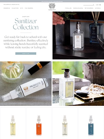 Antica Farmacista — home fragrance storefront