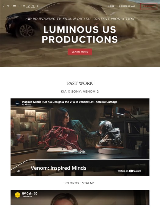 Luminous US Productions — homepage
