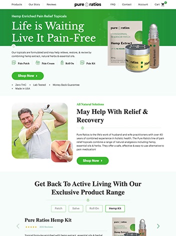 Pure Ratios — hemp topicals storefront