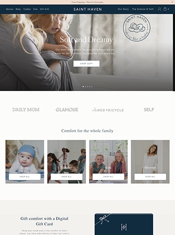 Saint Haven — family apparel storefront