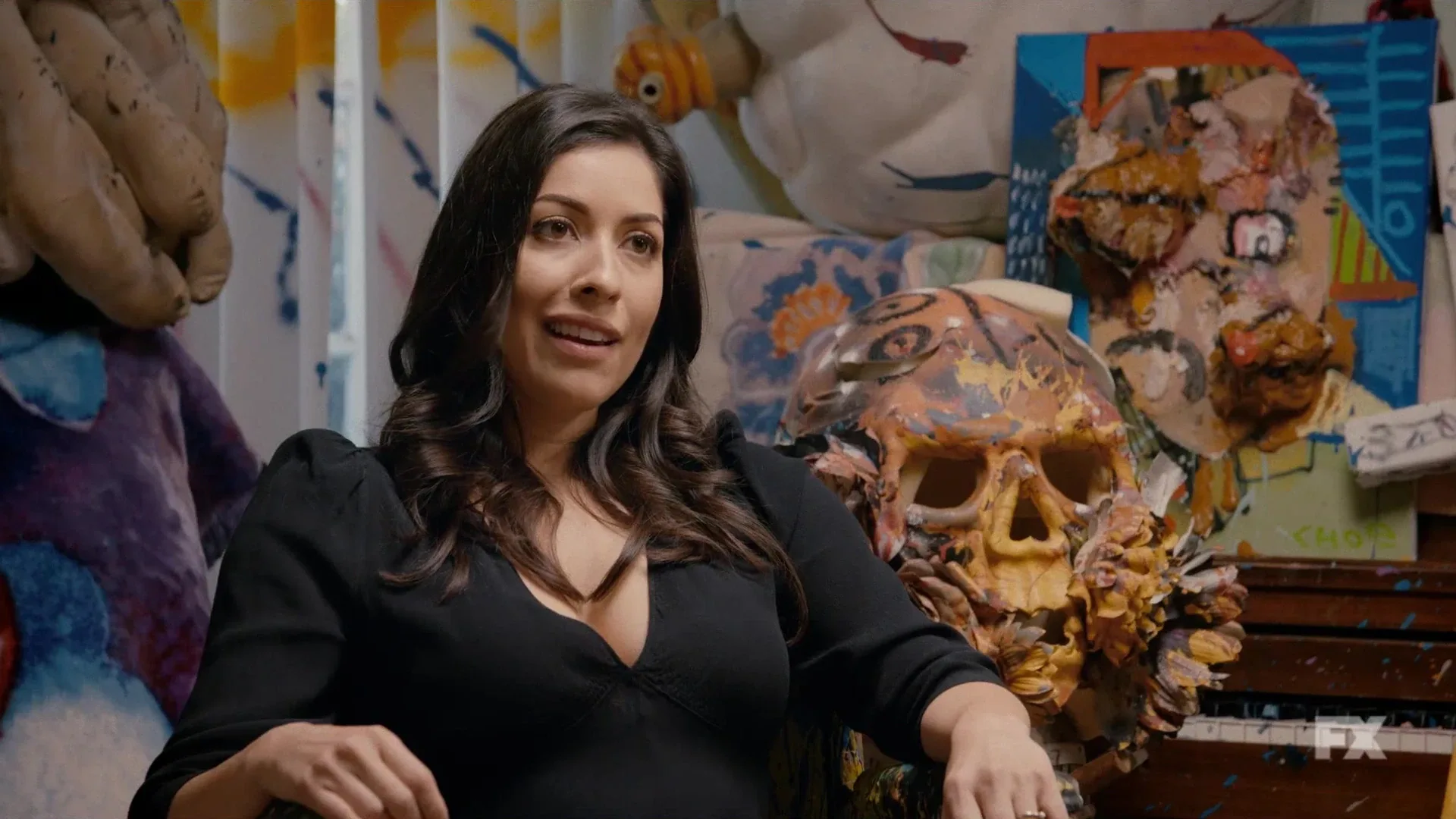 David Choe painting on The Choe Show