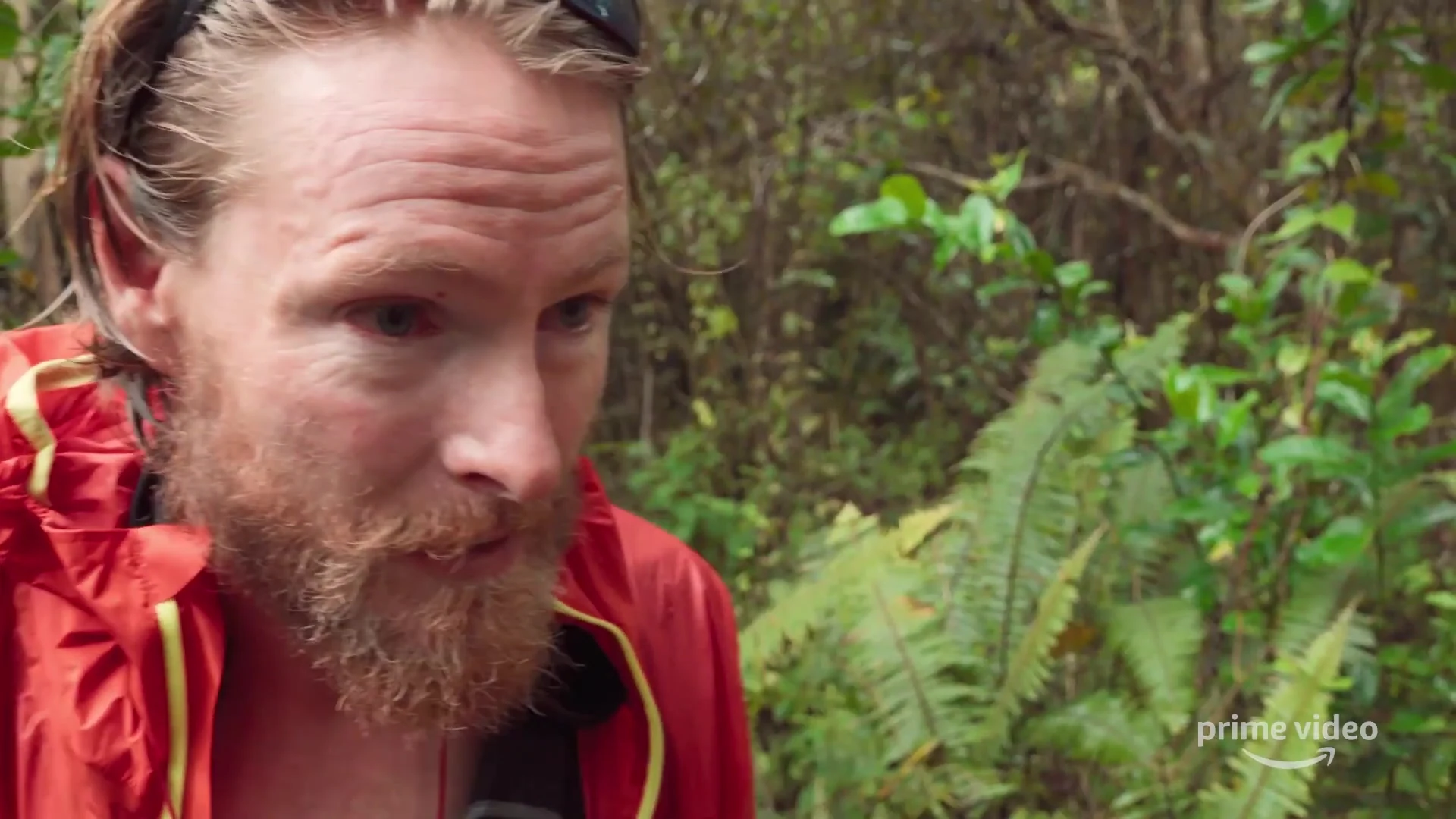 A team climbing beside a waterfall in World's Toughest Race: Eco-Challenge Fiji