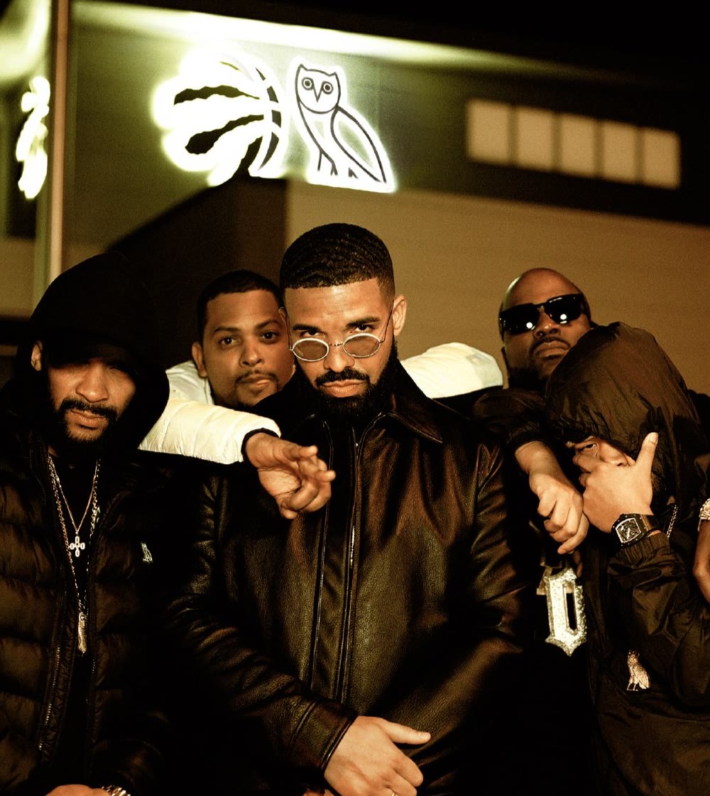 Drake and collaborators in a Kodak still from Album Mode
